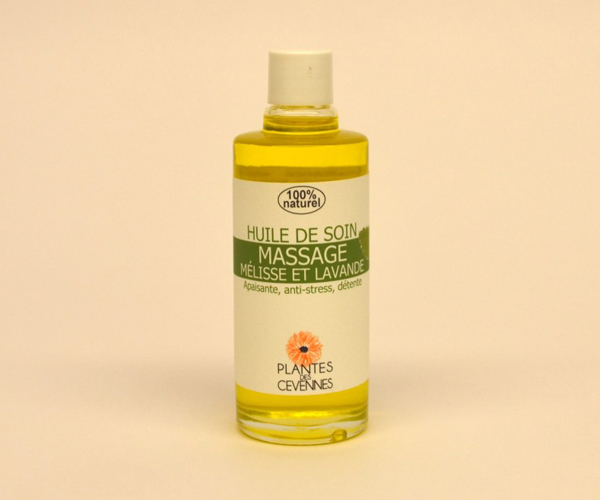 Huile de massage Mélisse et lavande Bio - 50 ml